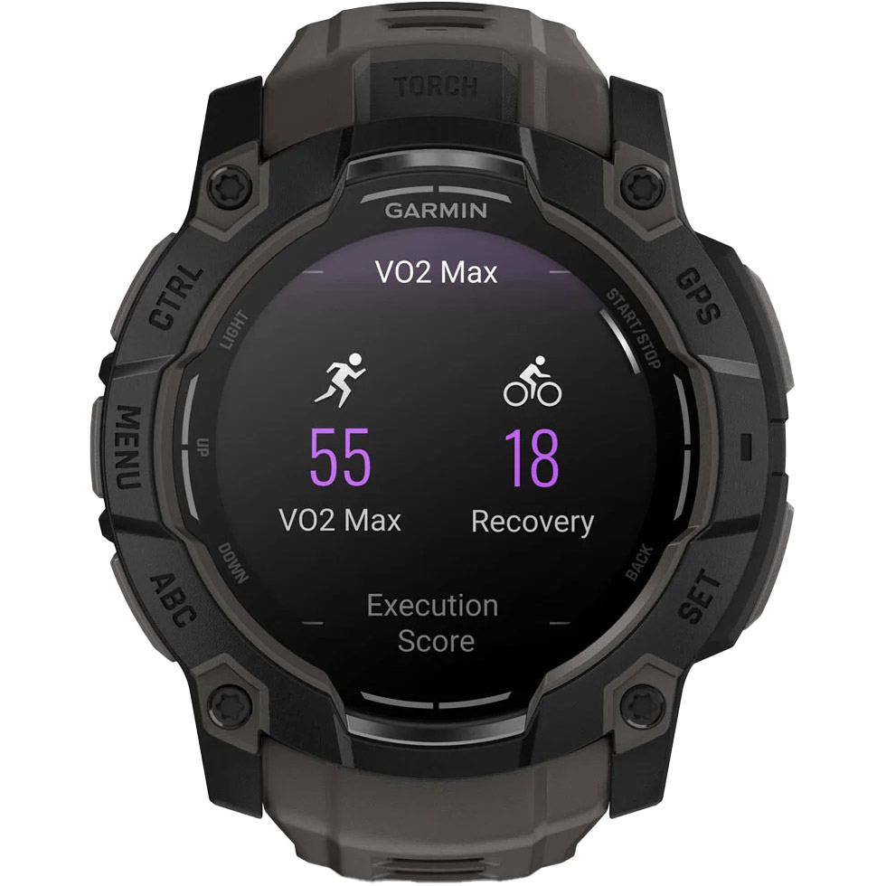 Смарт-годинник GARMIN Instinct 3 AMOLED 50mm Black with Charcoal Band (010-03020-00)