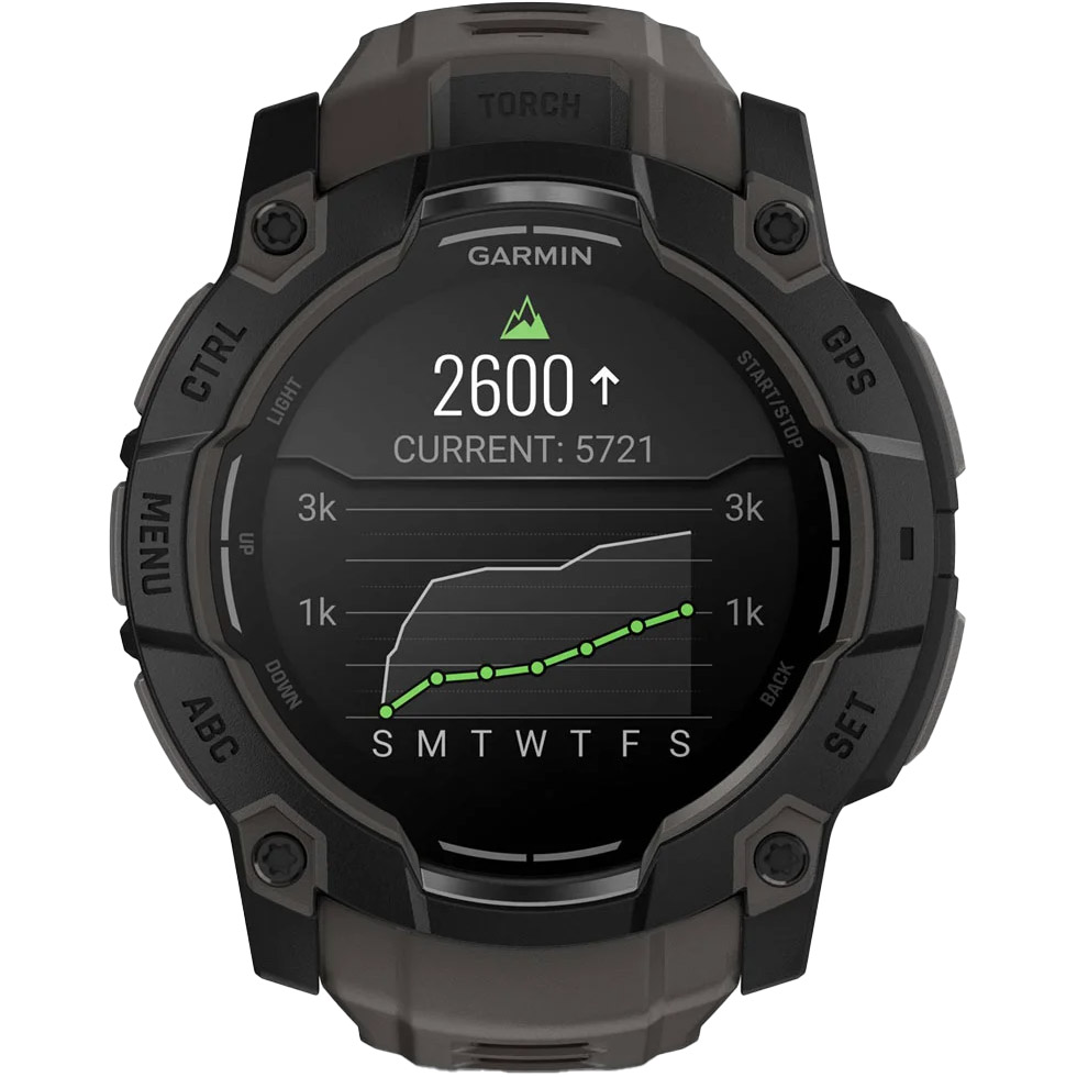 Смарт-годинник GARMIN Instinct 3 AMOLED 50mm Black with Charcoal Band (010-03020-00)