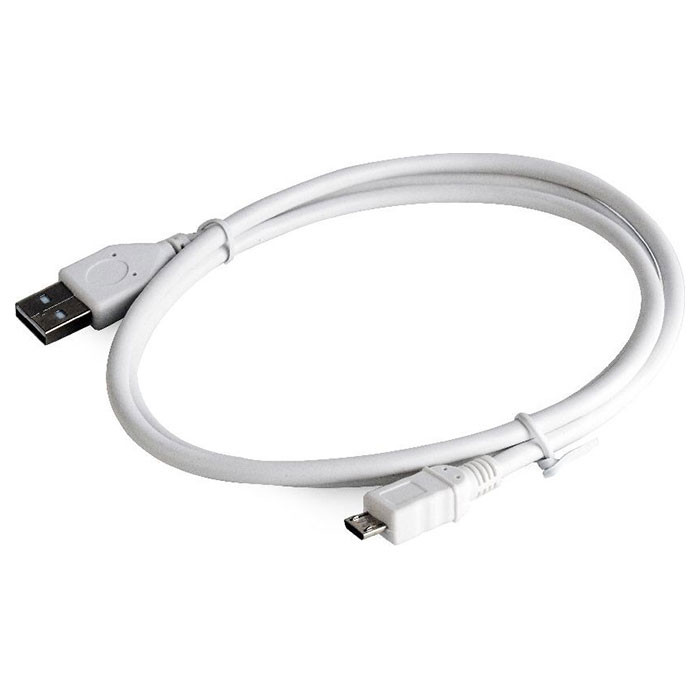 Кабель CABLEXPERT USB2.0 AM/Micro-BM White 1м (CCP-MUSB2-AMBM-W-1M)