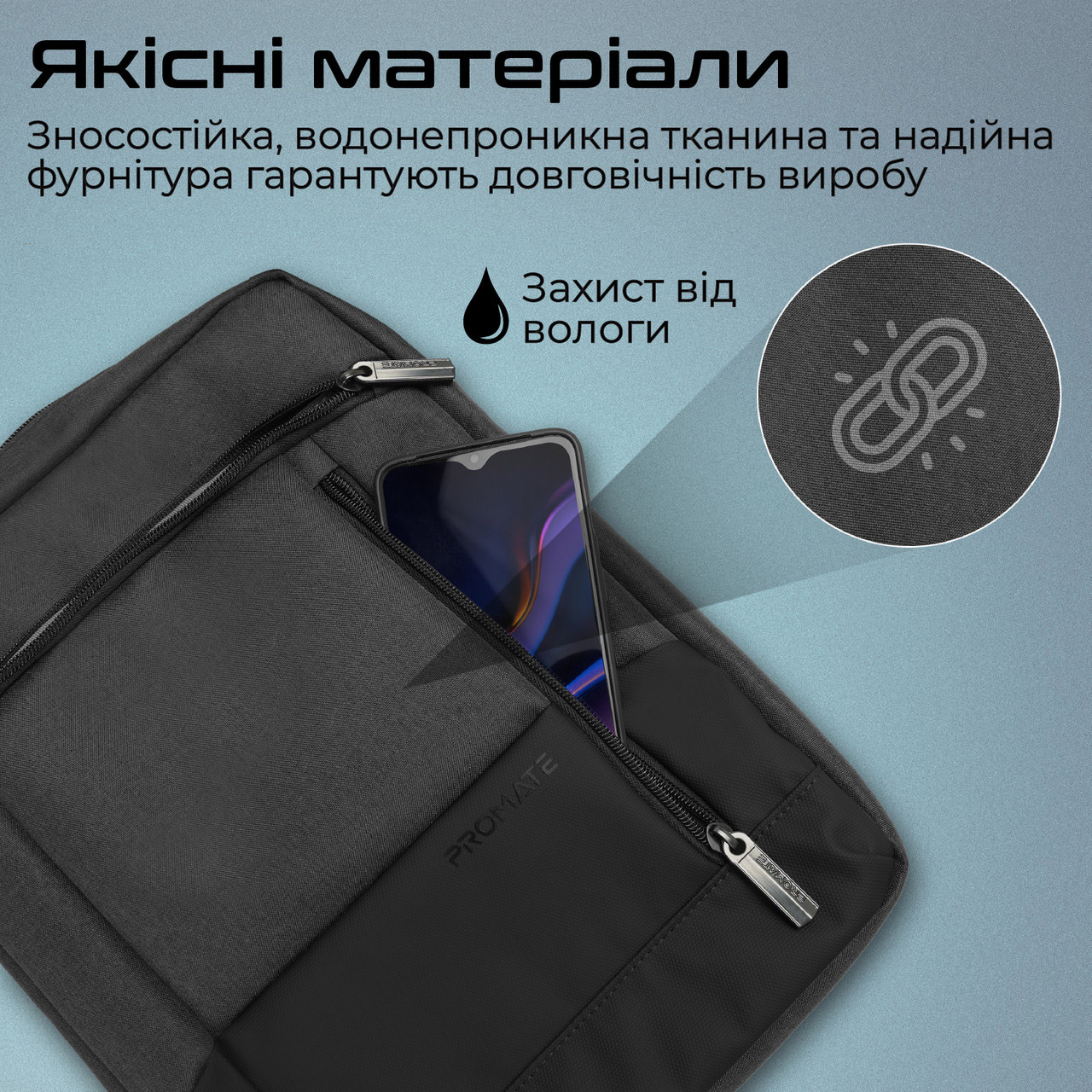 Сумка для ноутбука PROMATE Satchel-HB 13.3" Black