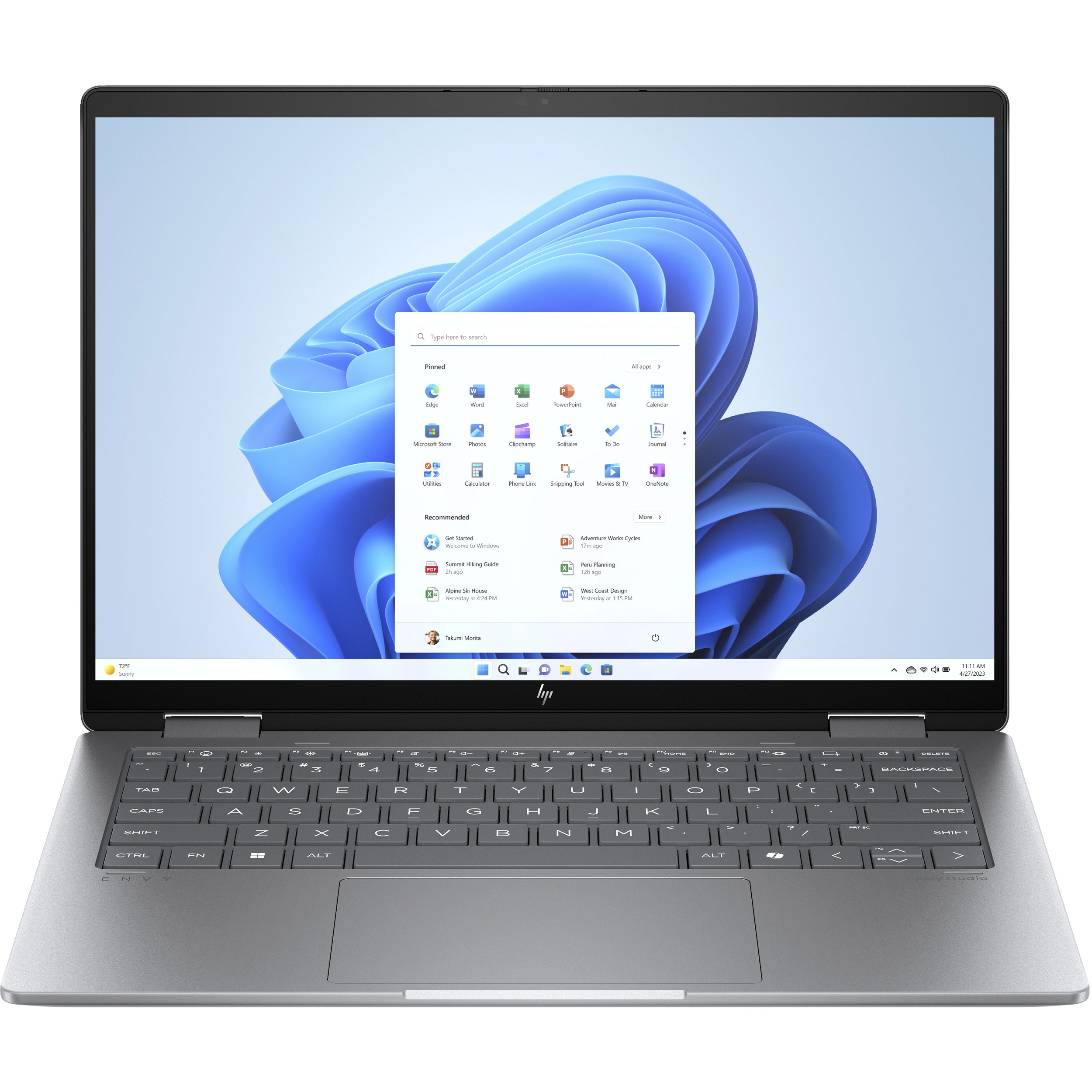 Ноутбук HP Envy x360 14-fc0026ua Meteor Silver (B9PC8EA)