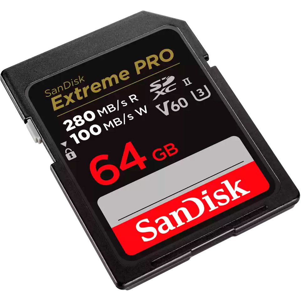 Карта памяти SANDISK SDXC Extreme Pro 64GB UHS-II U3 V60 Class 10 (SDSDXEP-064G-GN4IN)