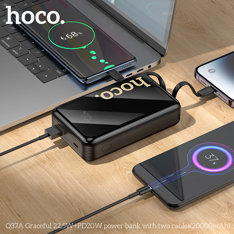 Повербанк HOCO Q37A Graceful 22.5W 20000mAh Black