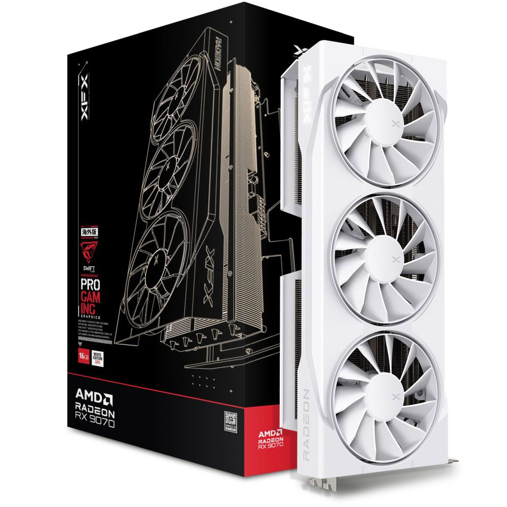 Відеокарта XFX Swift Radeon RX 9070 OC White Triple Fan Gaming Edition (RX-97SWFB3W9)