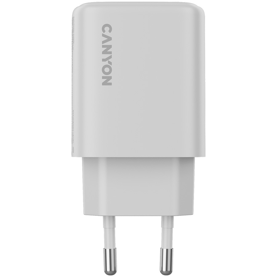 Зарядное устройство CANYON OnCharge 250 1xUSB-A, 1xUSB-C, 25W White (CNE-CHA250-21)