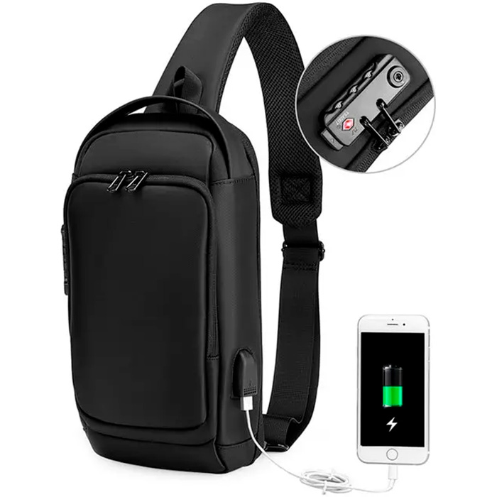 Рюкзак-слинг PORTO RNC-4043BK Black