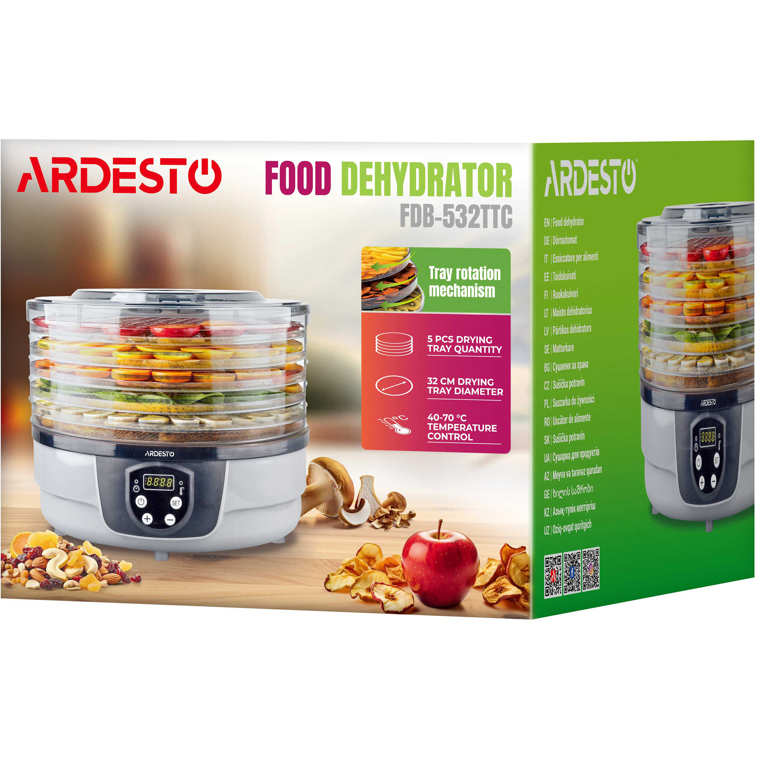 Сушарка для овочів і фруктів ARDESTO FDB-532TTC