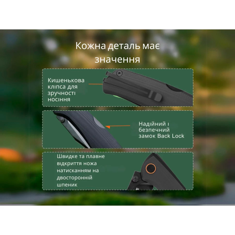 Складной нож RUIKE P882-B Black