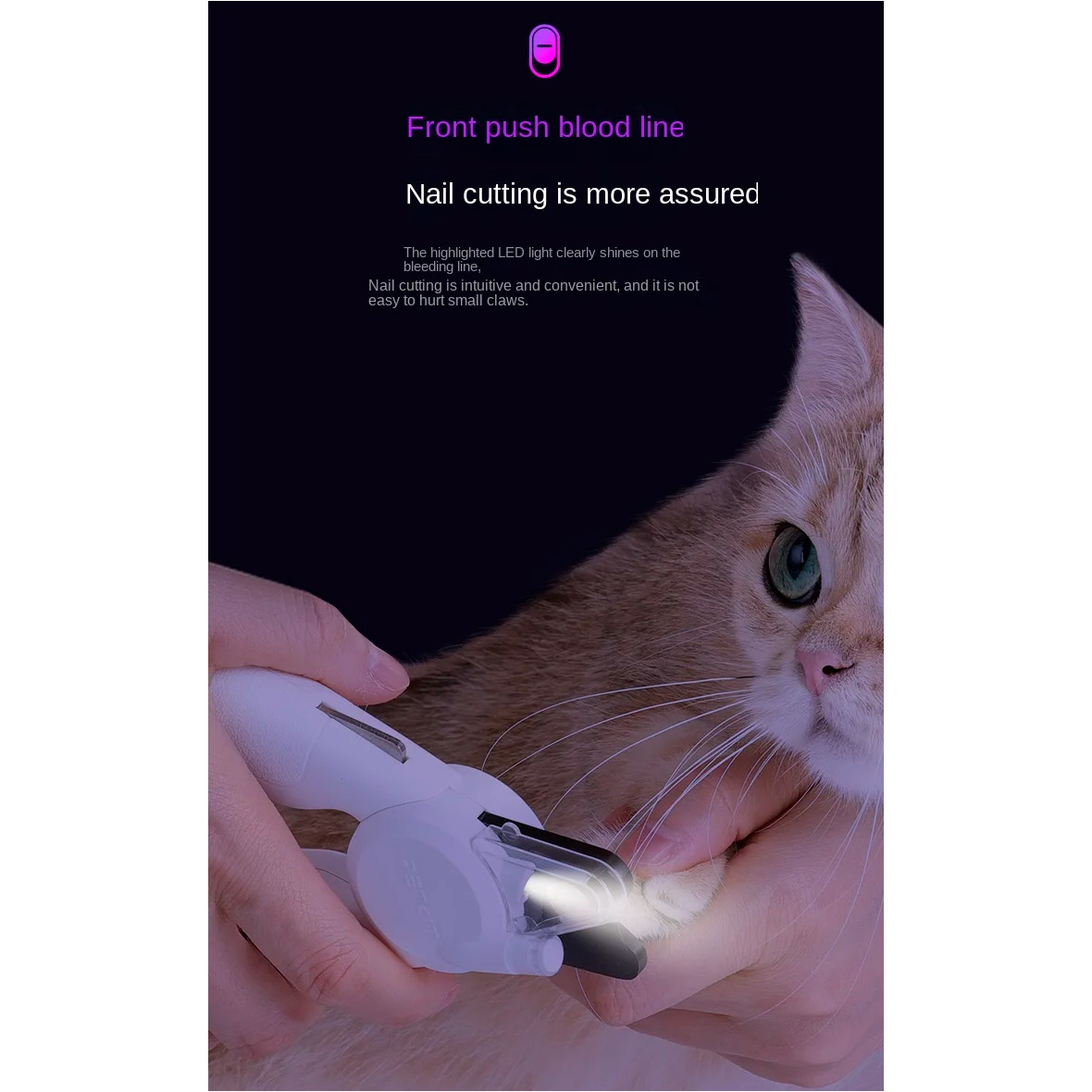 Тример для кігтів PETKIT LED Pet Nail Clipper Pro White (PK2302)