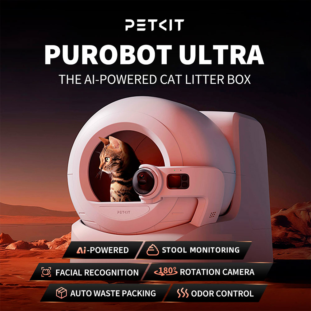 Розумний лоток для котів PETKIT Purobot Ultra with Cam Self-Clean White (P9903)