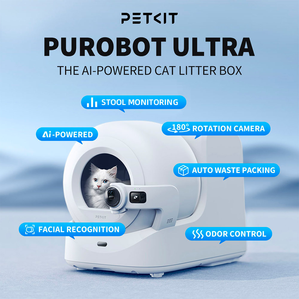 Розумний лоток для котів PETKIT Purobot Ultra with Cam Self-Clean White (P9903)