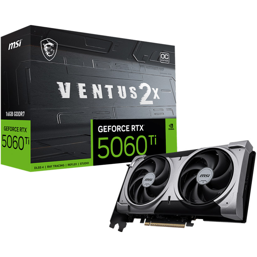Відеокарта MSI GeForce RTX 5060 Ti 16G Ventus 2X OC Plus