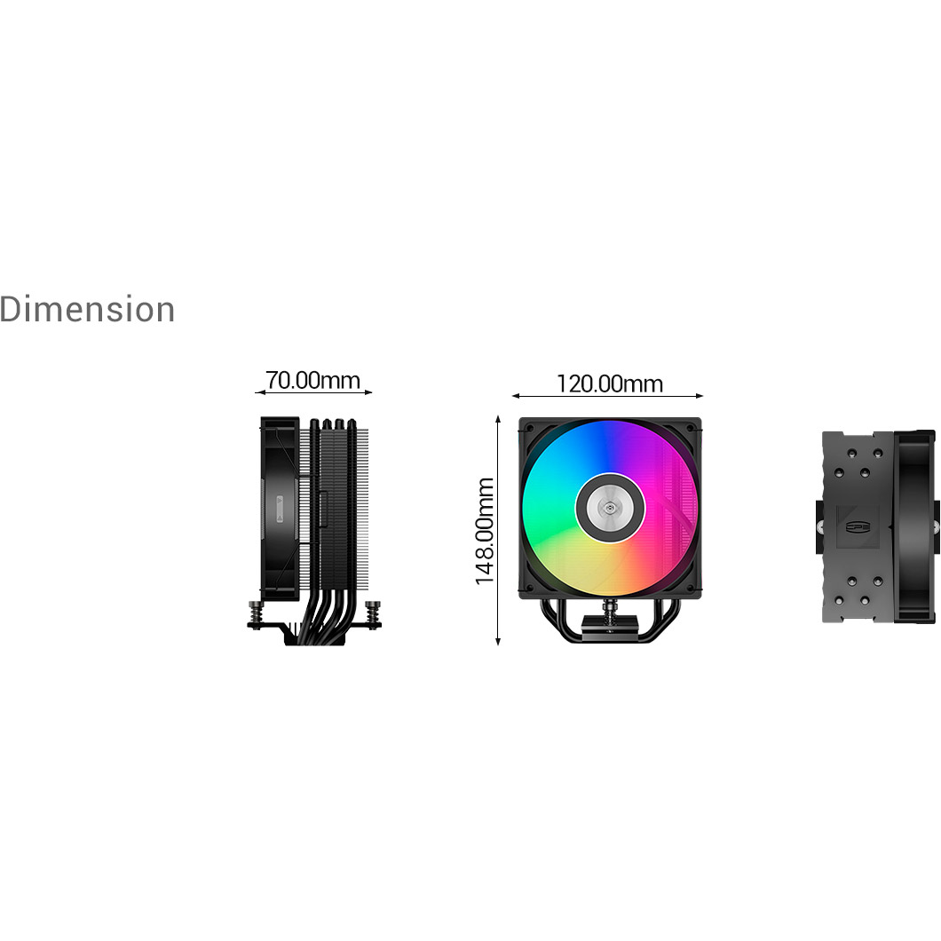 Кулер для процесора PCCOOLER RT400 ARGB (RT400-BKAWXX-GL)