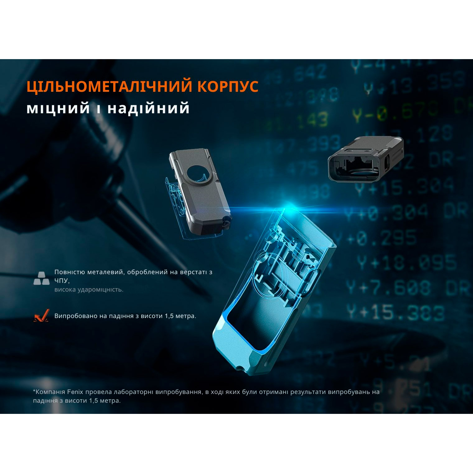 Фонарь-брелок FENIX E06R Turquoise