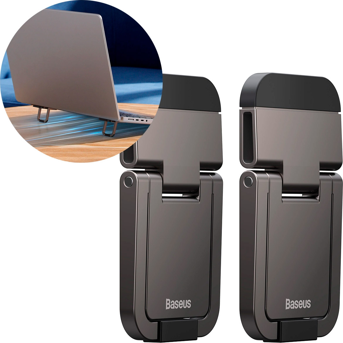 Подставка для ноутбука BASEUS Slim Laptop Kickstand 2-Pack Gray (LUZC000013)
