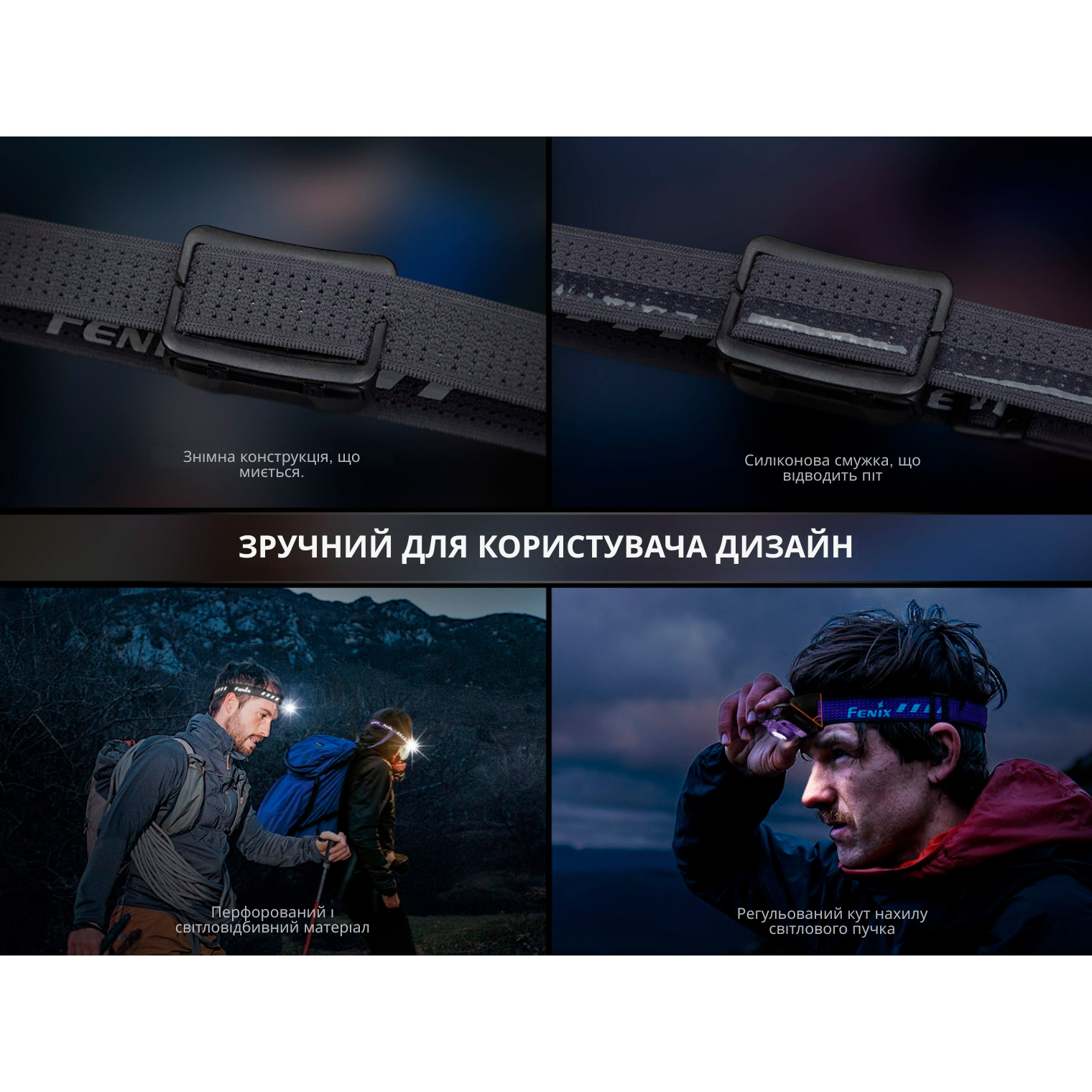 Ліхтар налобний FENIX HL12R V2.0 Gray