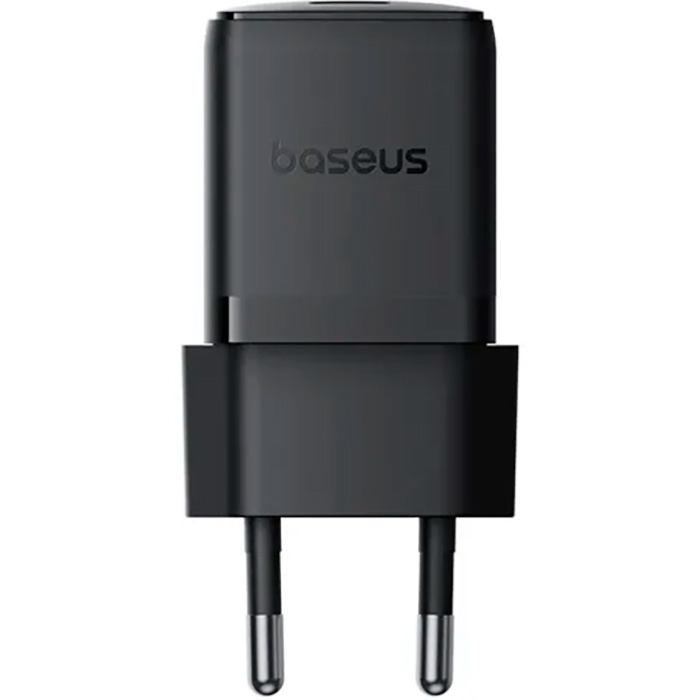 Зарядний пристрій BASEUS Palm Fast Charger 1C 30W EU Cluster Black w/Type-C cable (P10111605113-01)