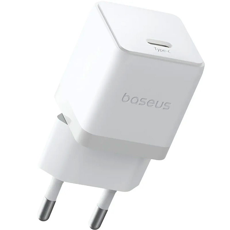 Зарядний пристрій BASEUS Palm Fast Charger 1C 30W EU Moon White w/Type-C cable (P10111605213-01)