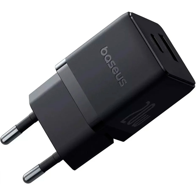 Зарядний пристрій BASEUS Palm Fast Charger C+U 20W EU Black (P10111608113-00)