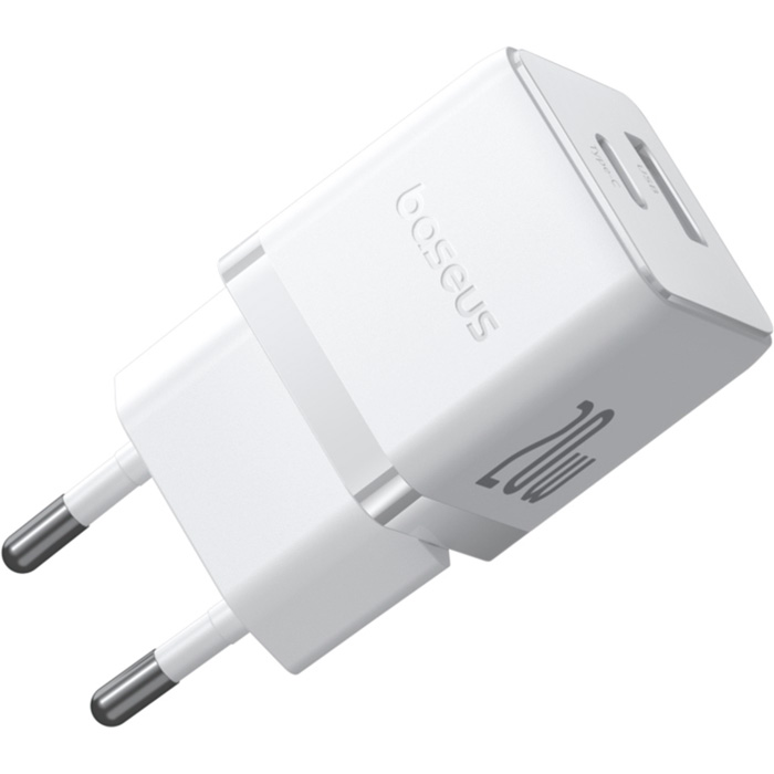 Зарядний пристрій BASEUS Palm Fast Charger C+U 20W EU Moon White (P10111608213-00)