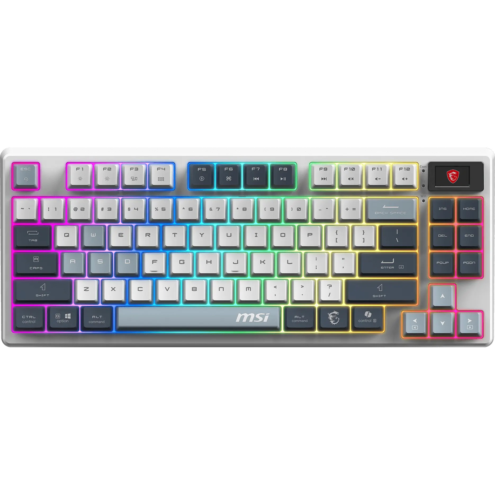 Клавиатура беспроводная MSI Forge GK600 TKL Mechanical Linear Switch White