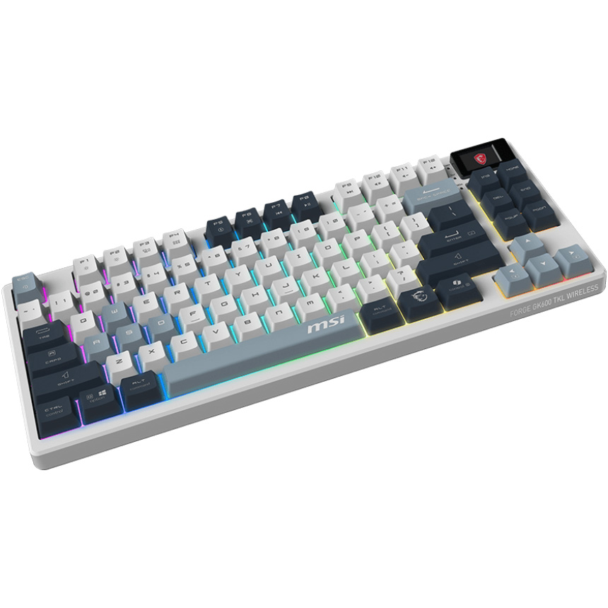 Клавиатура беспроводная MSI Forge GK600 TKL Mechanical Linear Switch White