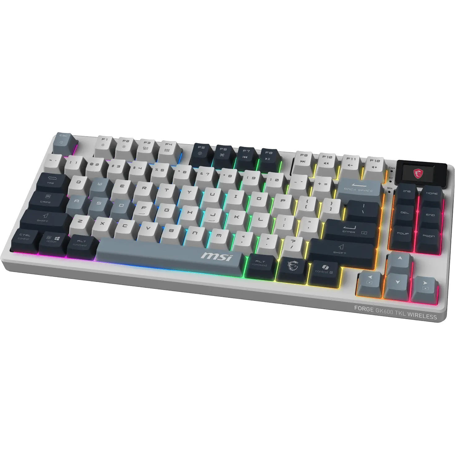 Клавиатура беспроводная MSI Forge GK600 TKL Mechanical Linear Switch White