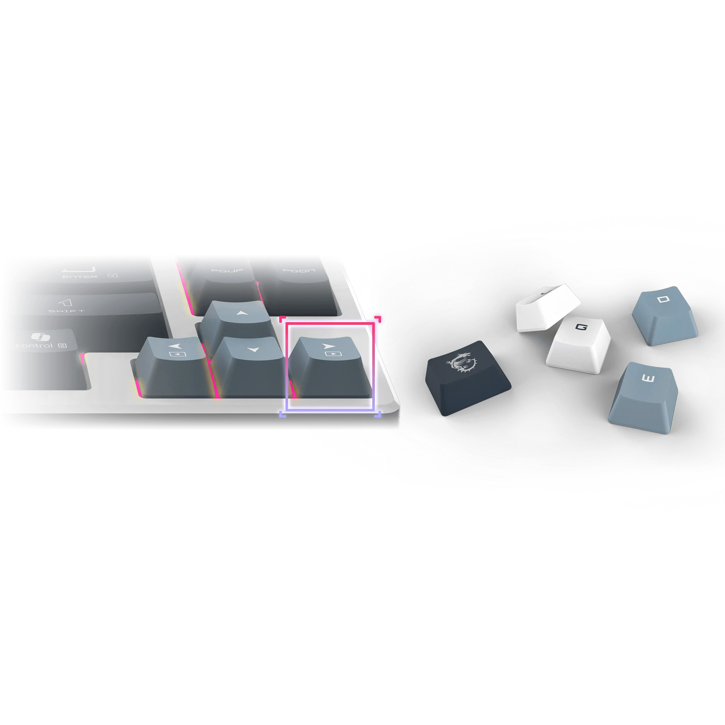 Клавиатура беспроводная MSI Forge GK600 TKL Mechanical Linear Switch White