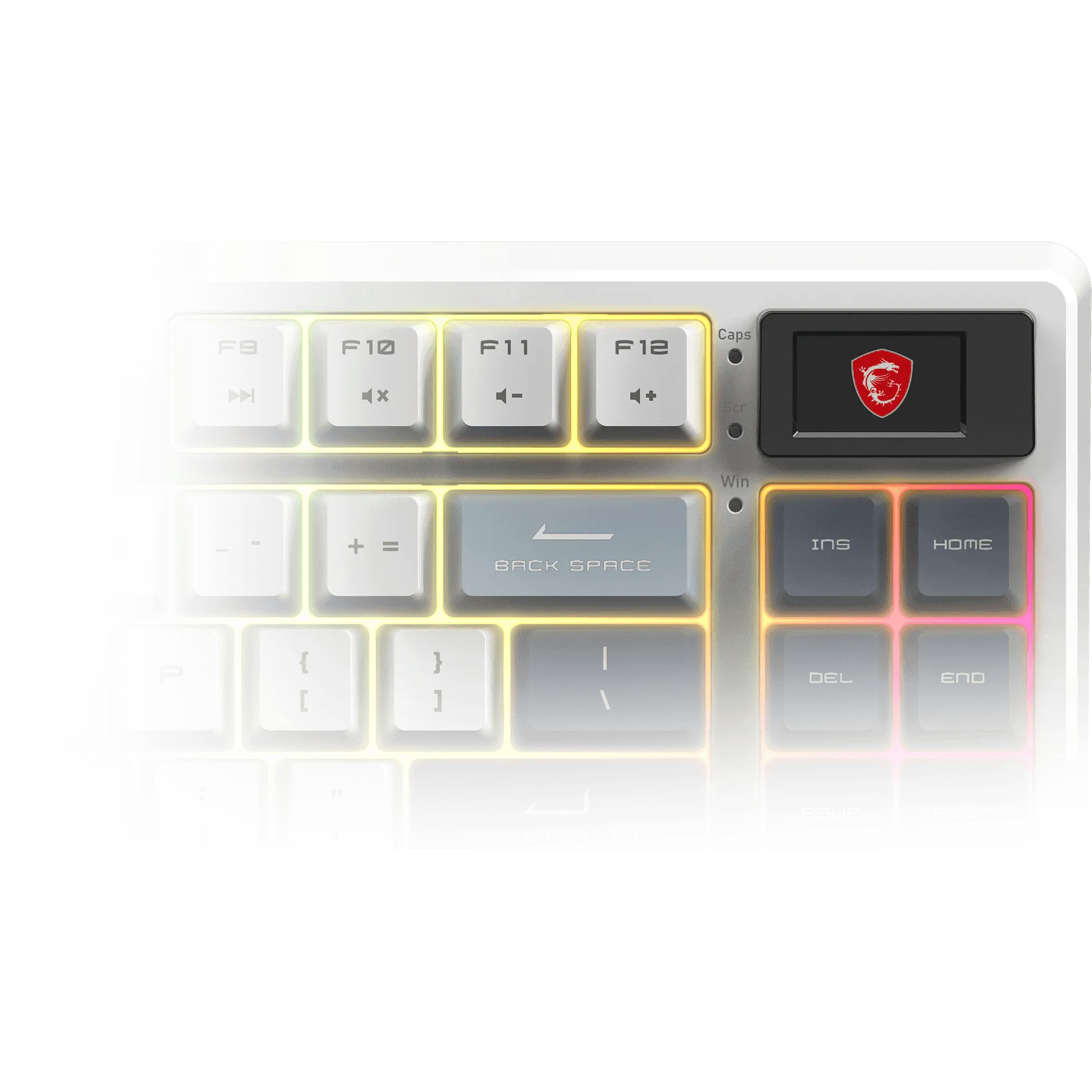 Клавиатура беспроводная MSI Forge GK600 TKL Mechanical Linear Switch White