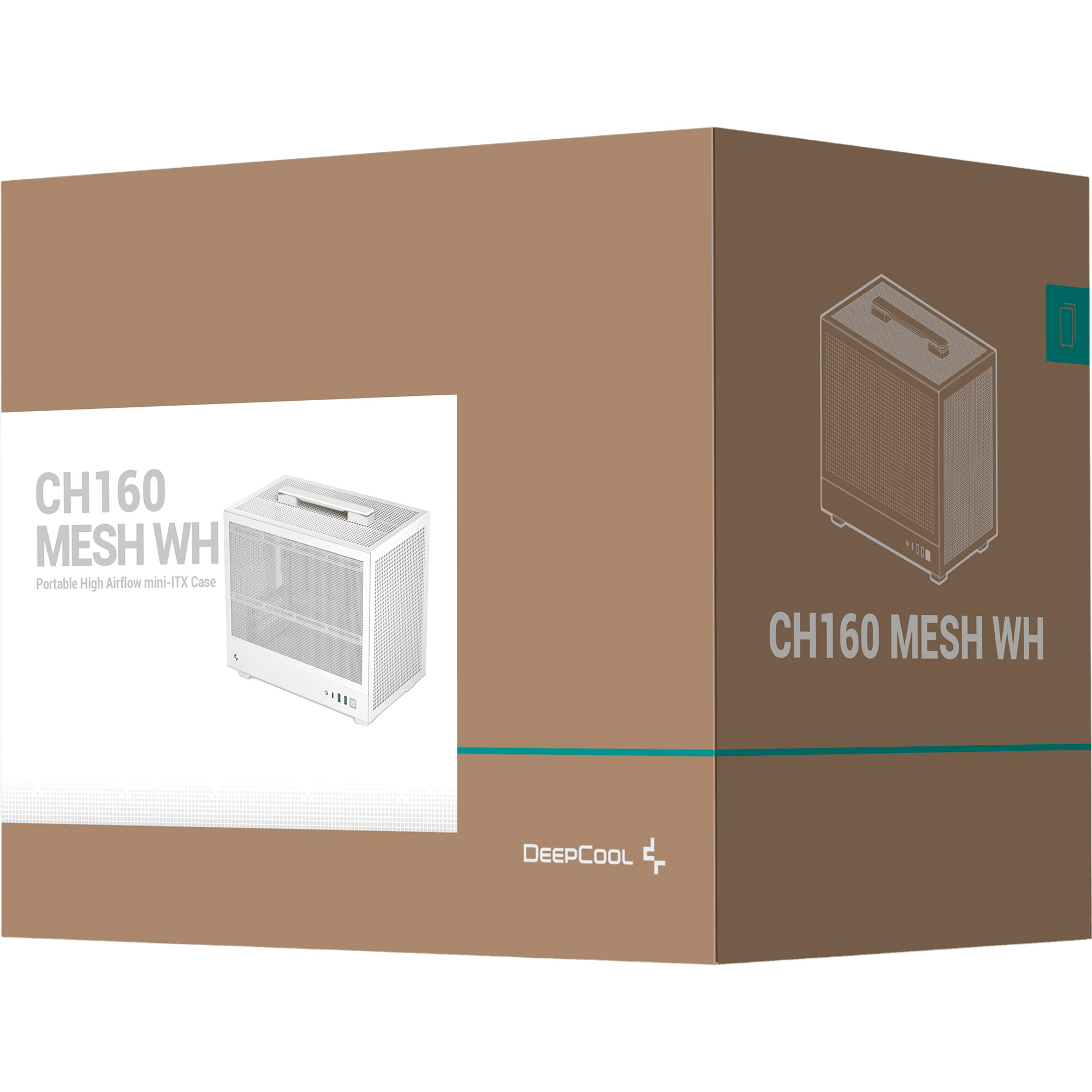 Корпус DEEPCOOL CH160 Mesh White (R-CH160-WHNMI0-G-1)