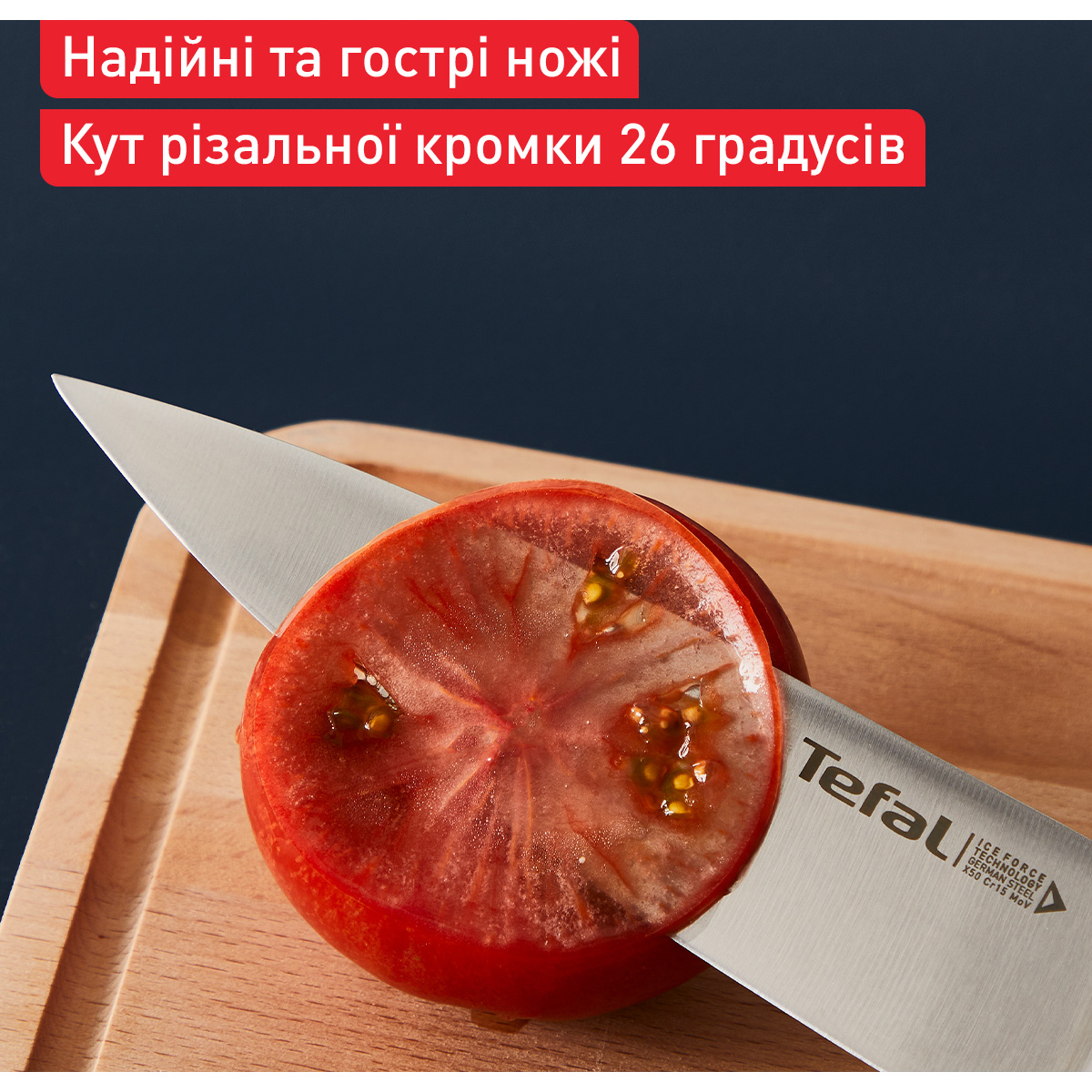 Набір кухонних ножів TEFAL Ice Force Japanese Collection 2пр (K232S224)