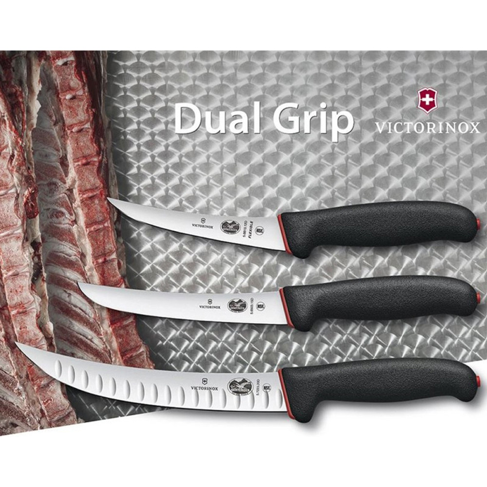 Кухонний ніж для обвалки VICTORINOX Dual Grip Boning Super Flexible 120мм (VX56663.12D)