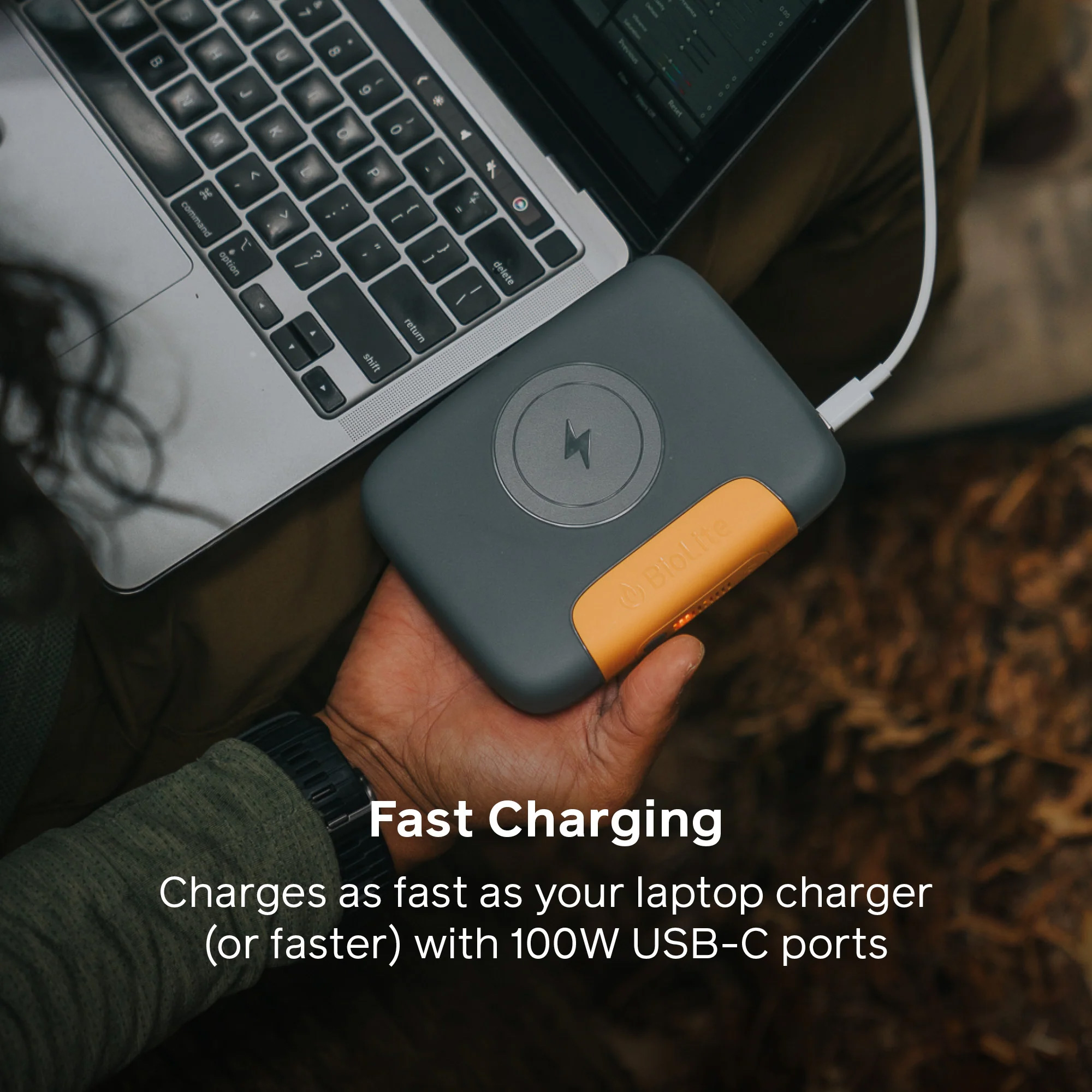 Повербанк з бездротовою зарядкою BIOLITE Charge 100 Max 100W 25000mAh (CBD0100)