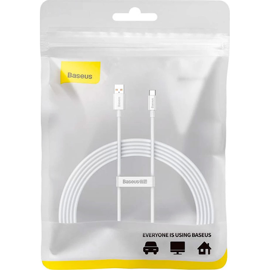 Кабель BASEUS Superior Series Fast Charging Data Cable USB to Type-C 100W 2м White (P10320102214-03)