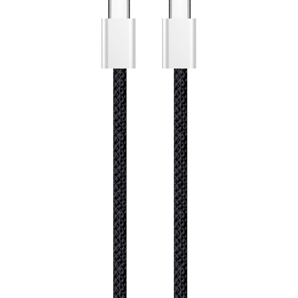 Кабель COLORWAY Fabric Braided Type-C to Type-C 3A 2м Black (CW-CBPDCC068-BK)