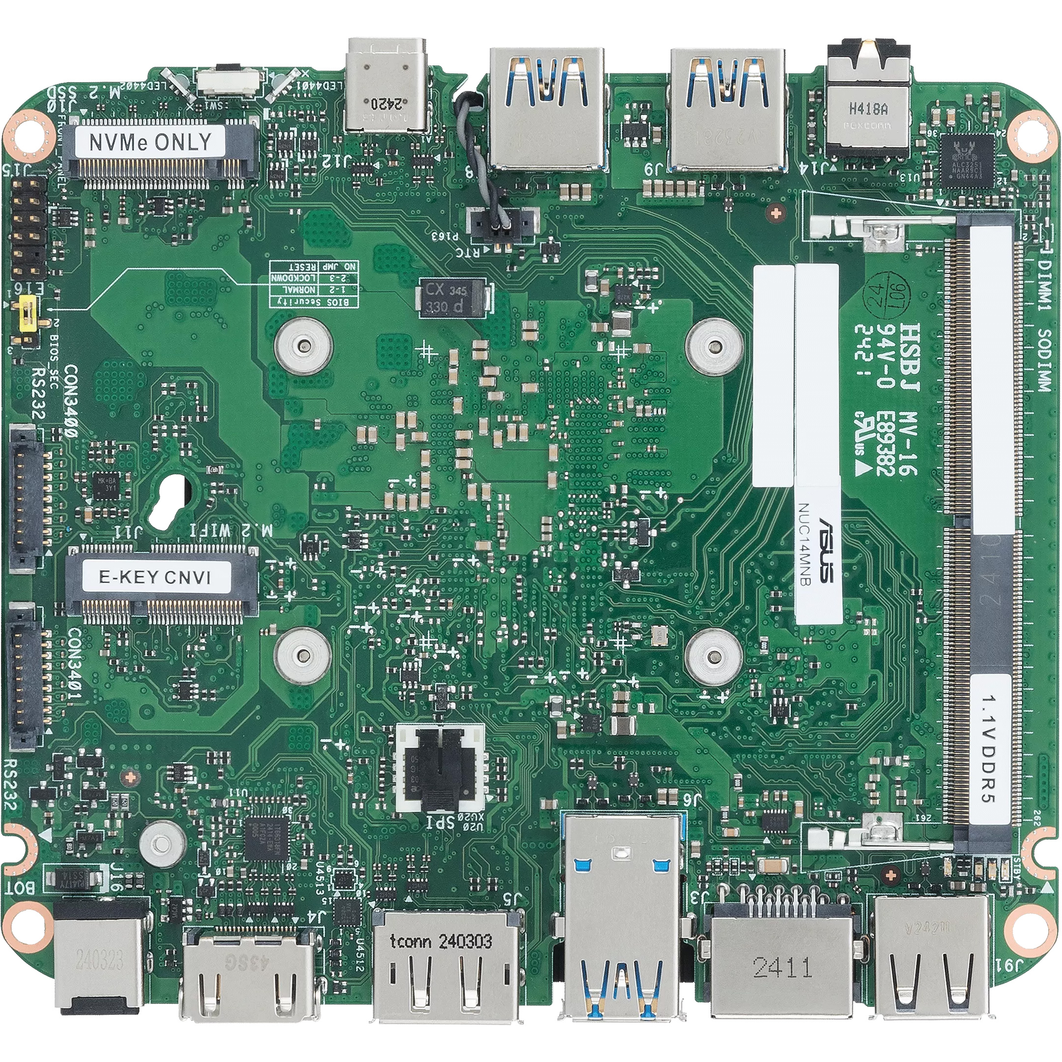 Неттоп ASUS NUC 14 Essential Kit NUC14MNK35 w/EU cord (N355/noRAM/noHDD/WF6/BT) (90AR00M2-M00090)