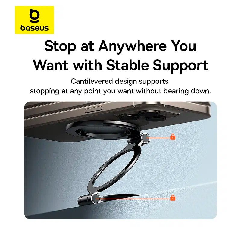 Автотримач для смартфона BASEUS MagPro Series II Magnetic Car Mount Stick-On Version Black (C40172900121-00)