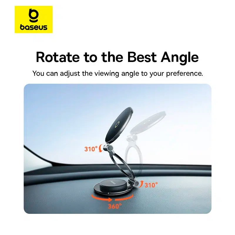 Автотримач для смартфона BASEUS MagPro Series II Magnetic Car Mount Stick-On Version Black (C40172900121-00)