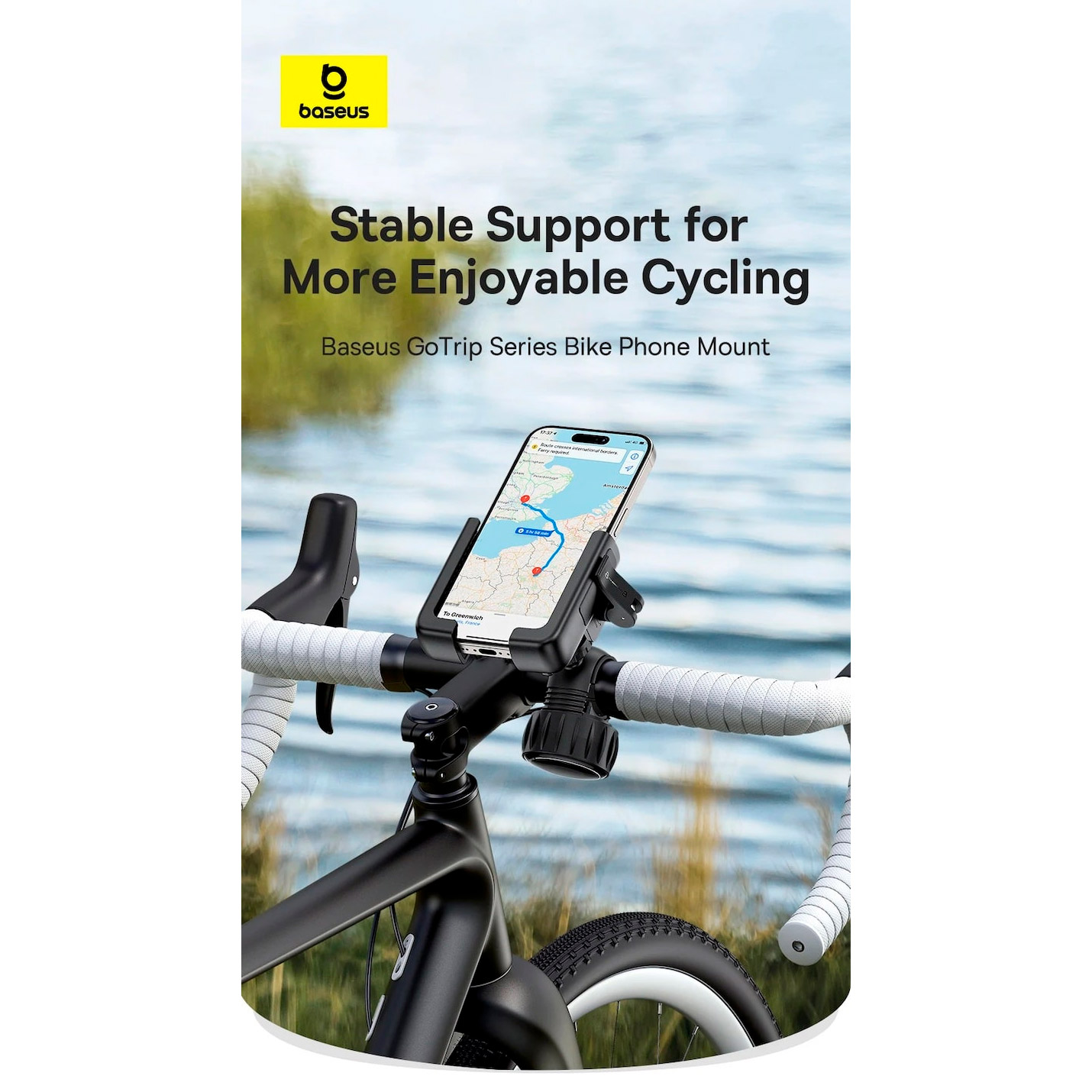Велотримач для смартфона BASEUS GoTrip Series Bike Phone Mount Cluster Black (C40572301111-00)