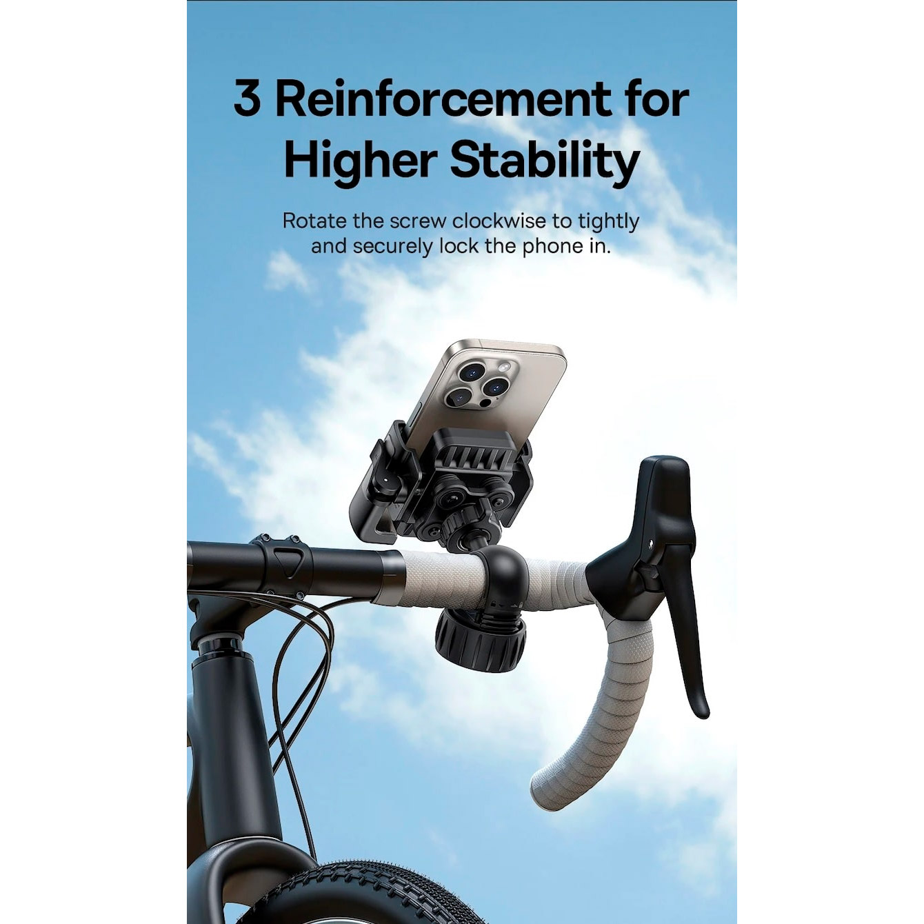 Велотримач для смартфона BASEUS GoTrip Series Bike Phone Mount Cluster Black (C40572301111-00)