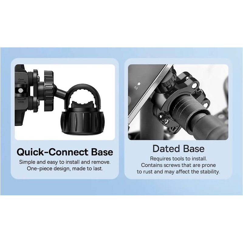 Велотримач для смартфона BASEUS GoTrip Series Bike Phone Mount Cluster Black (C40572301111-00)