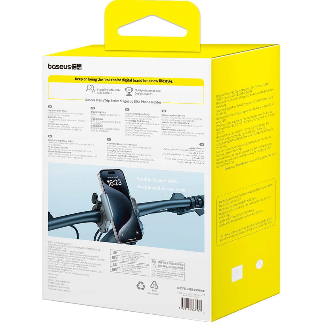 Велотримач для смартфона BASEUS PrimeTrip Series Magnetic Bike Phone Holder Cosmic Black (C40569000121-00)