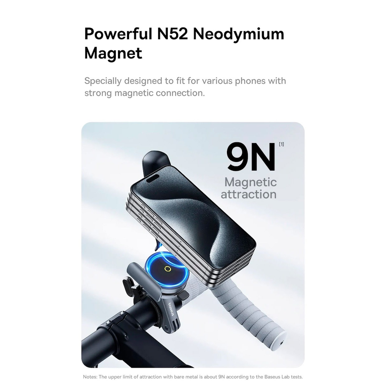 Велотримач для смартфона BASEUS PrimeTrip Series Magnetic Bike Phone Holder Cosmic Black (C40569000121-00)