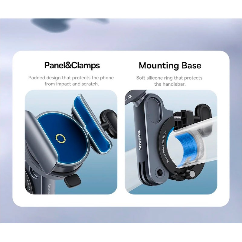 Велотримач для смартфона BASEUS PrimeTrip Series Magnetic Bike Phone Holder Cosmic Black (C40569000121-00)