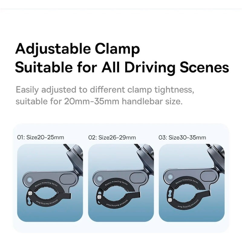 Велотримач для смартфона BASEUS PrimeTrip Series Magnetic Bike Phone Holder Cosmic Black (C40569000121-00)