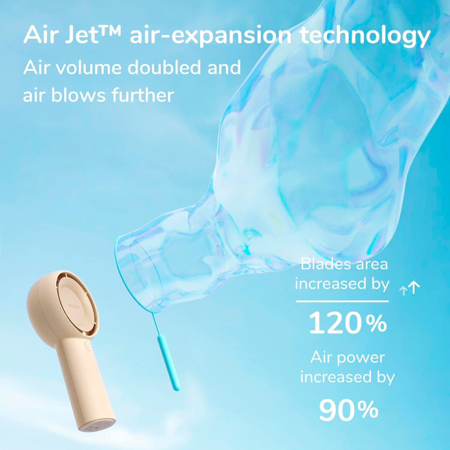 Портативный ручной вентилятор JISULIFE FA43 Handheld Fan Life5 Plus Beige