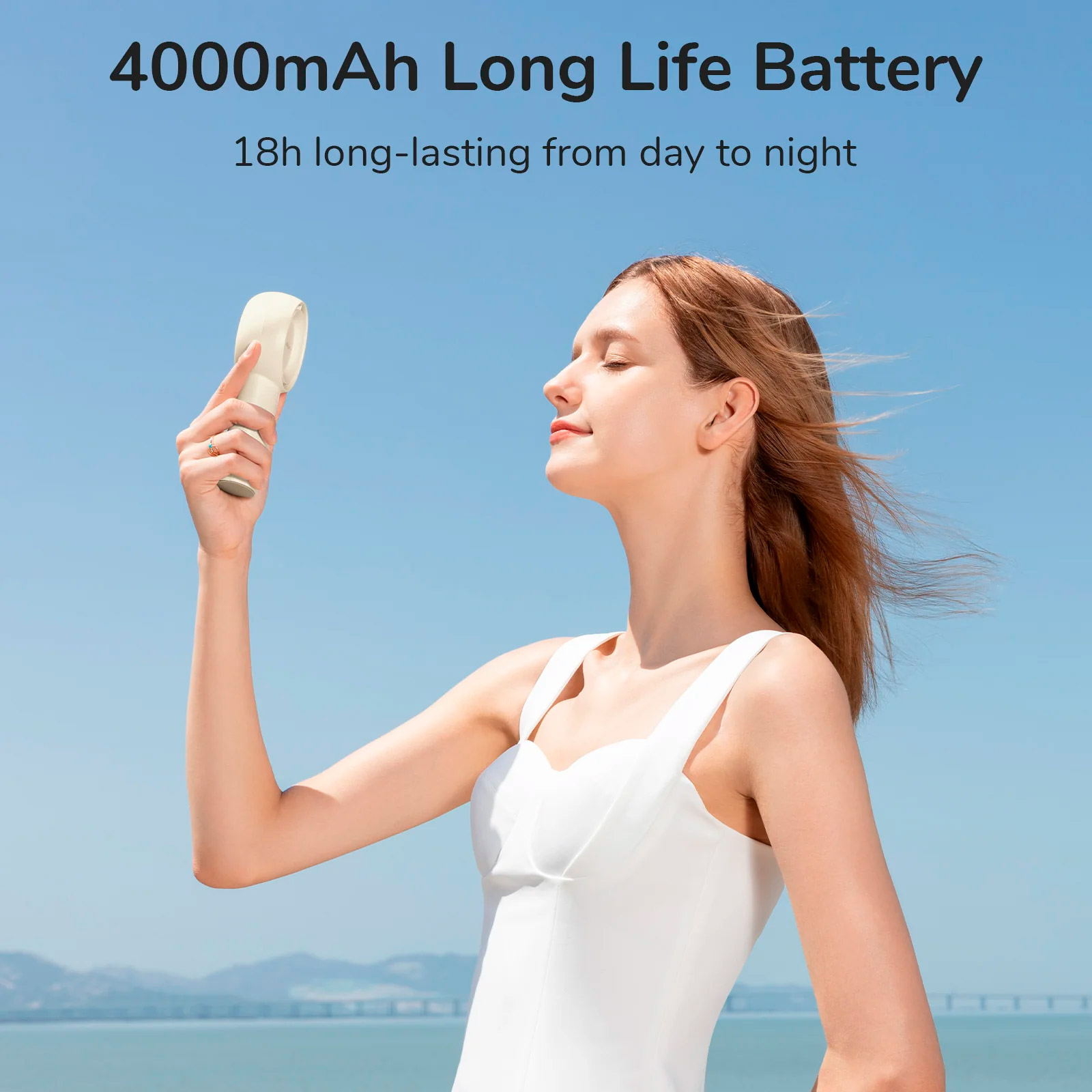 Портативный ручной вентилятор JISULIFE FA43 Handheld Fan Life5 Plus Beige