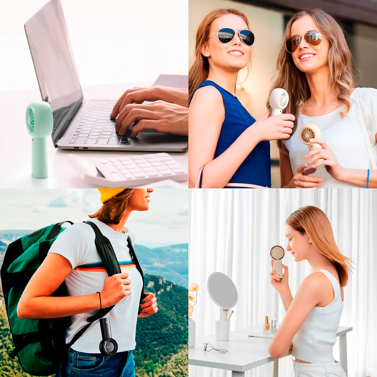 Портативный ручной вентилятор JISULIFE FA43 Handheld Fan Life5 Plus Beige