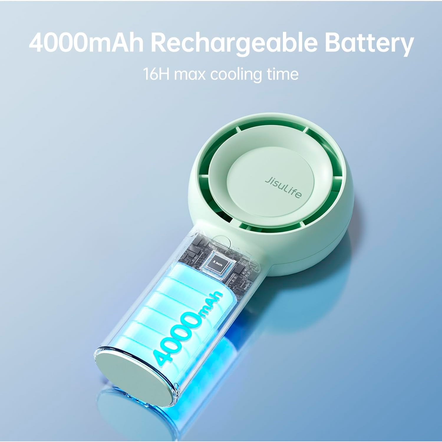 Портативний ручний вентилятор JISULIFE FA43 Handheld Fan Life5 Plus Mint Green