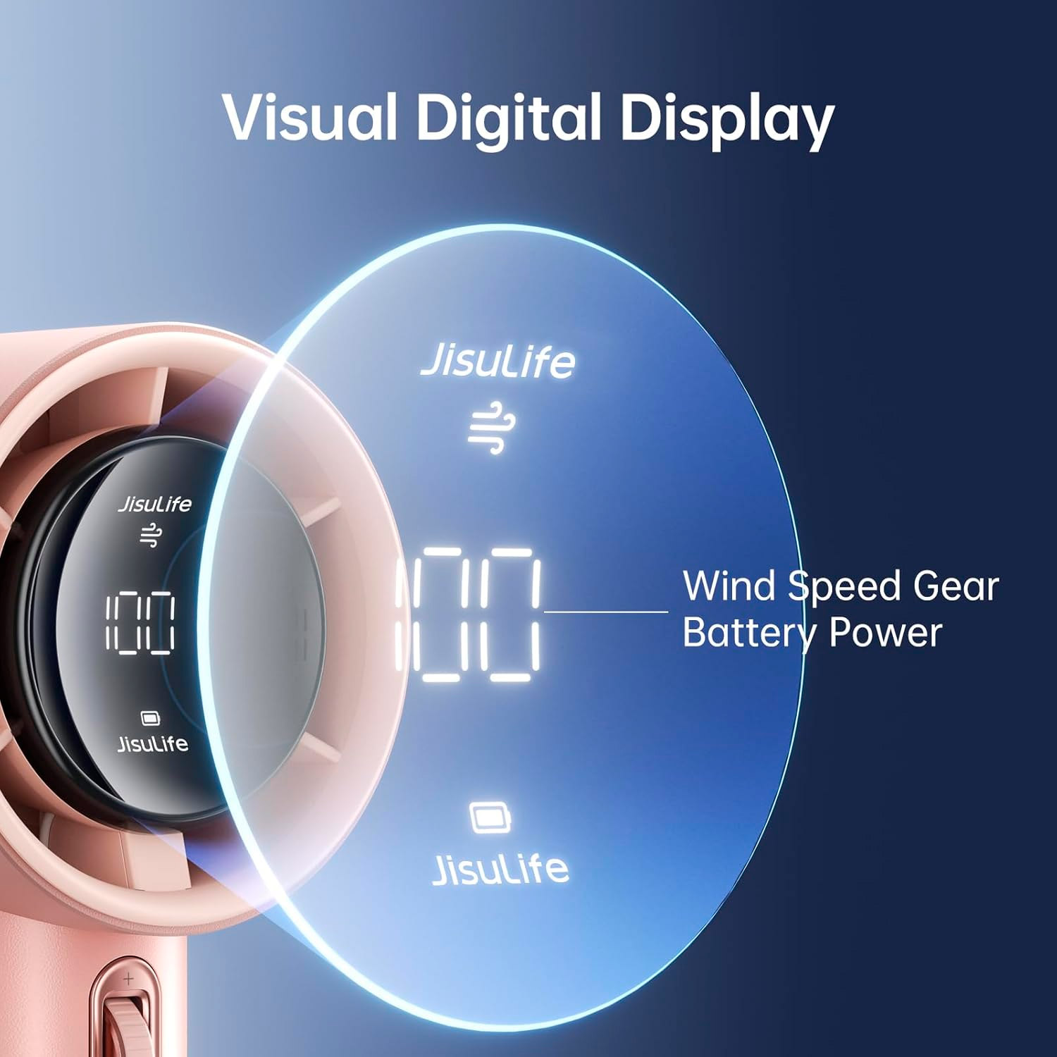 Портативний ручний вентилятор JISULIFE Handheld Fan Pro1 Pink